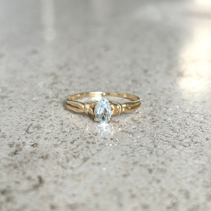 Bague Aigue-Marine - Or Jaune 750