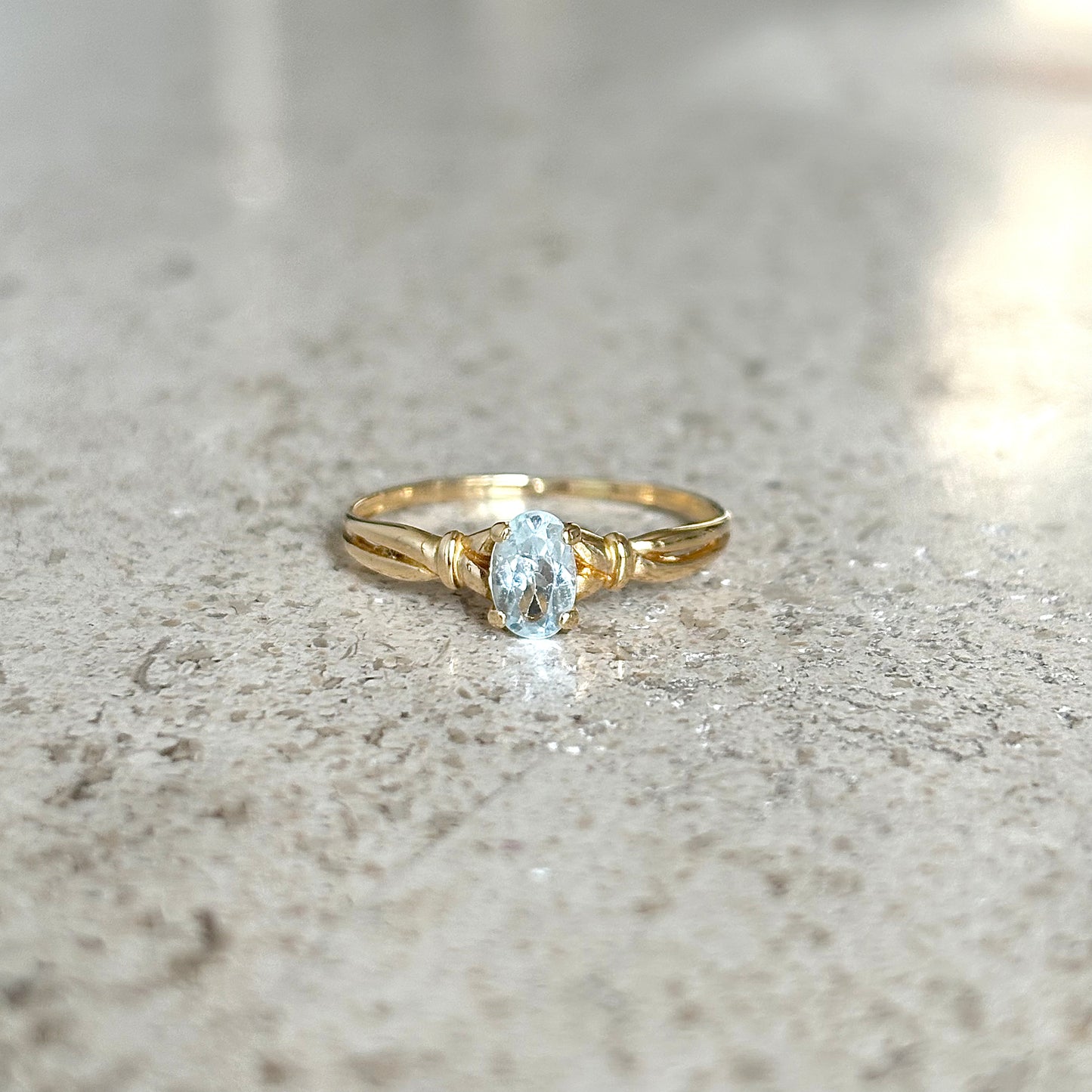 Bague Aigue-Marine - Or Jaune 750