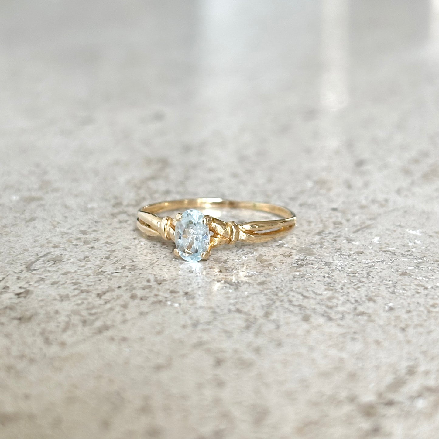 Bague Aigue-Marine - Or Jaune 750