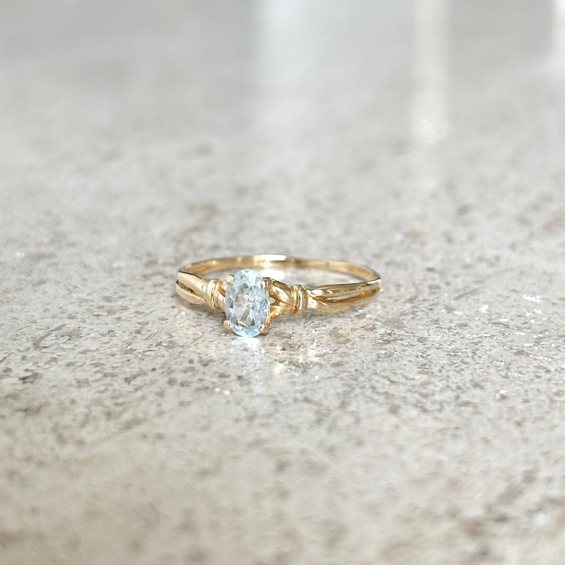 Bague Aigue-Marine - Or Jaune 750