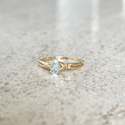 Bague Aigue-Marine - Or Jaune 750