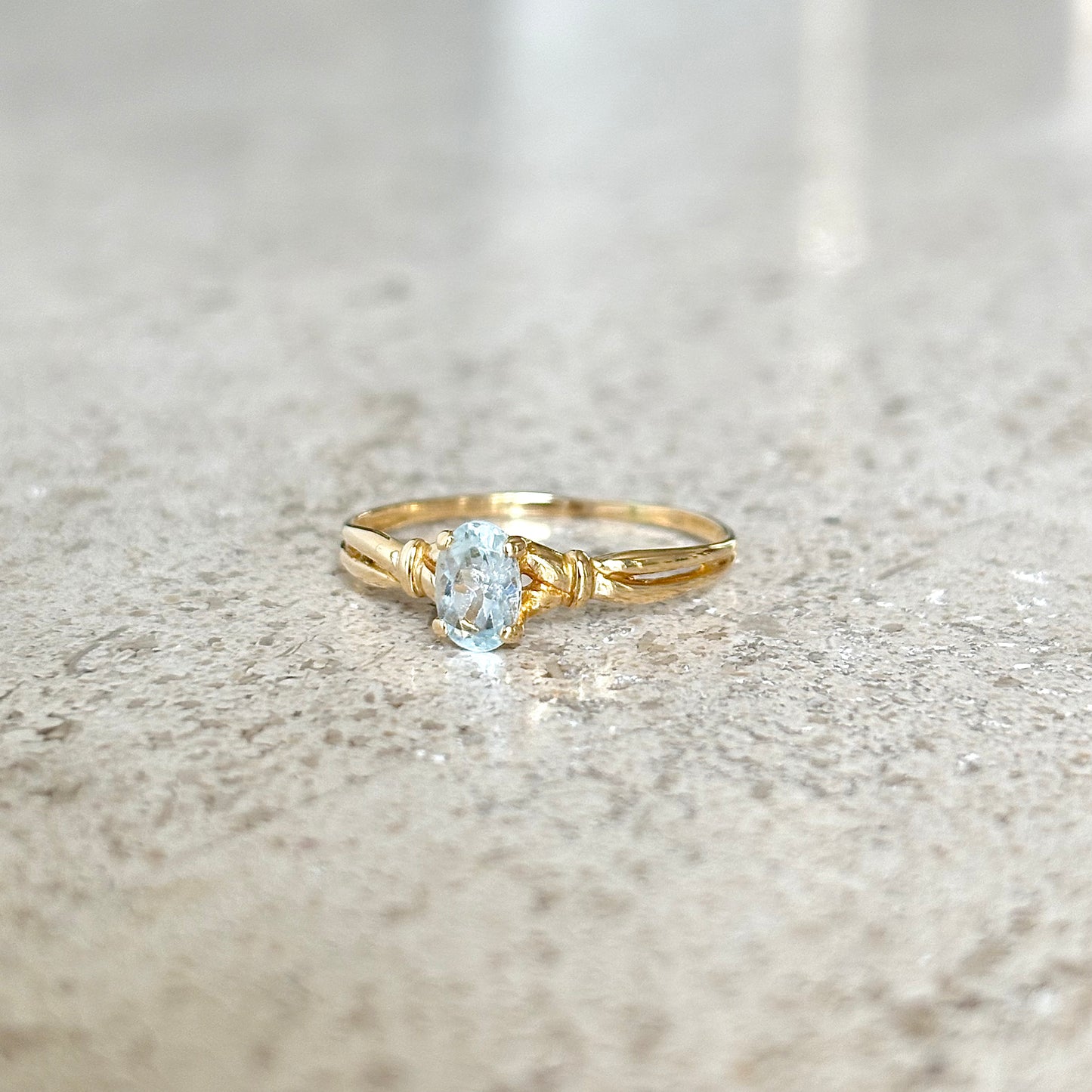 Bague Aigue-Marine - Or Jaune 750