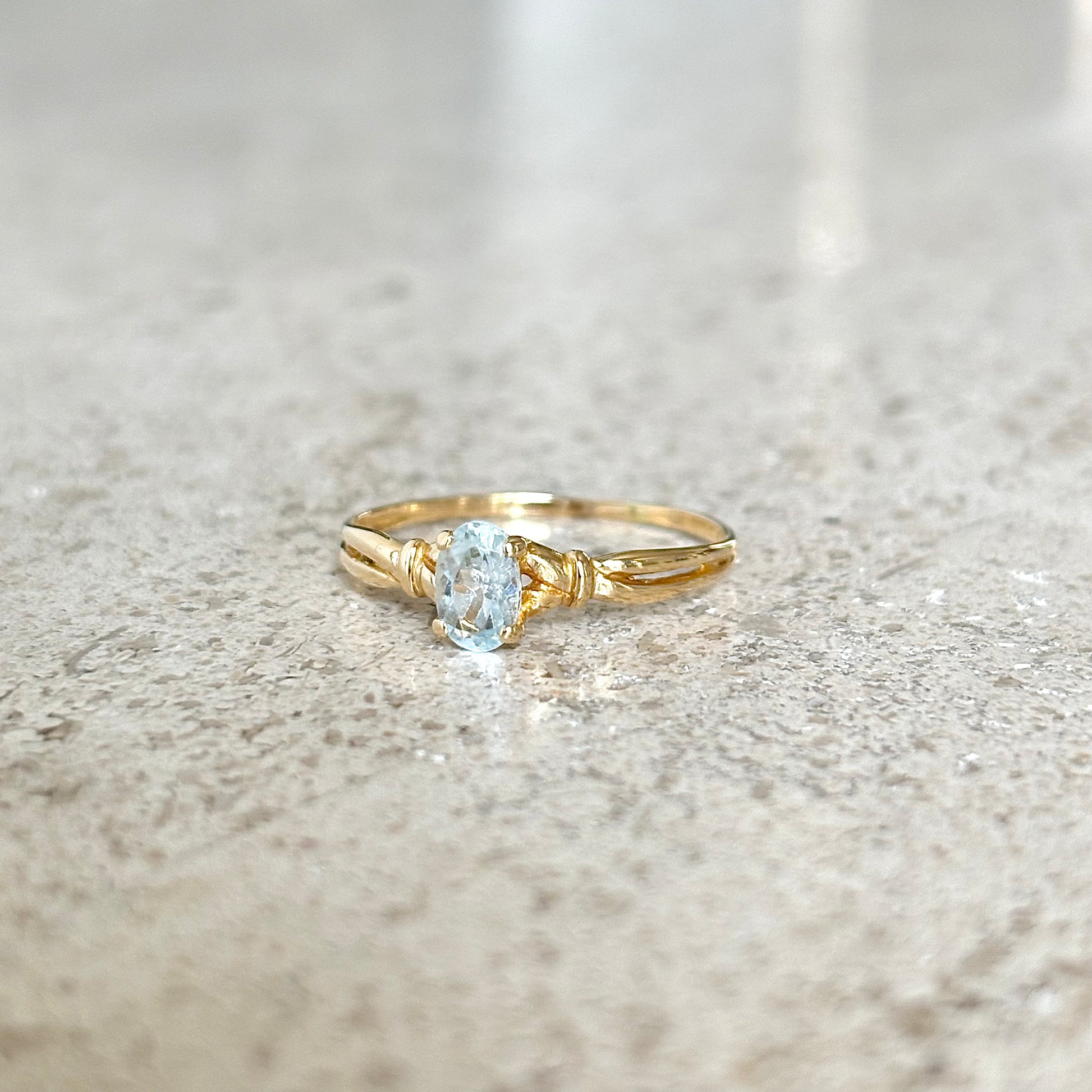 Bague Aigue-Marine - Or Jaune 750