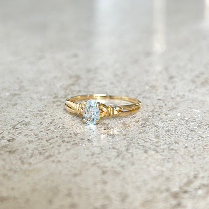 Bague Aigue-Marine - Or Jaune 750