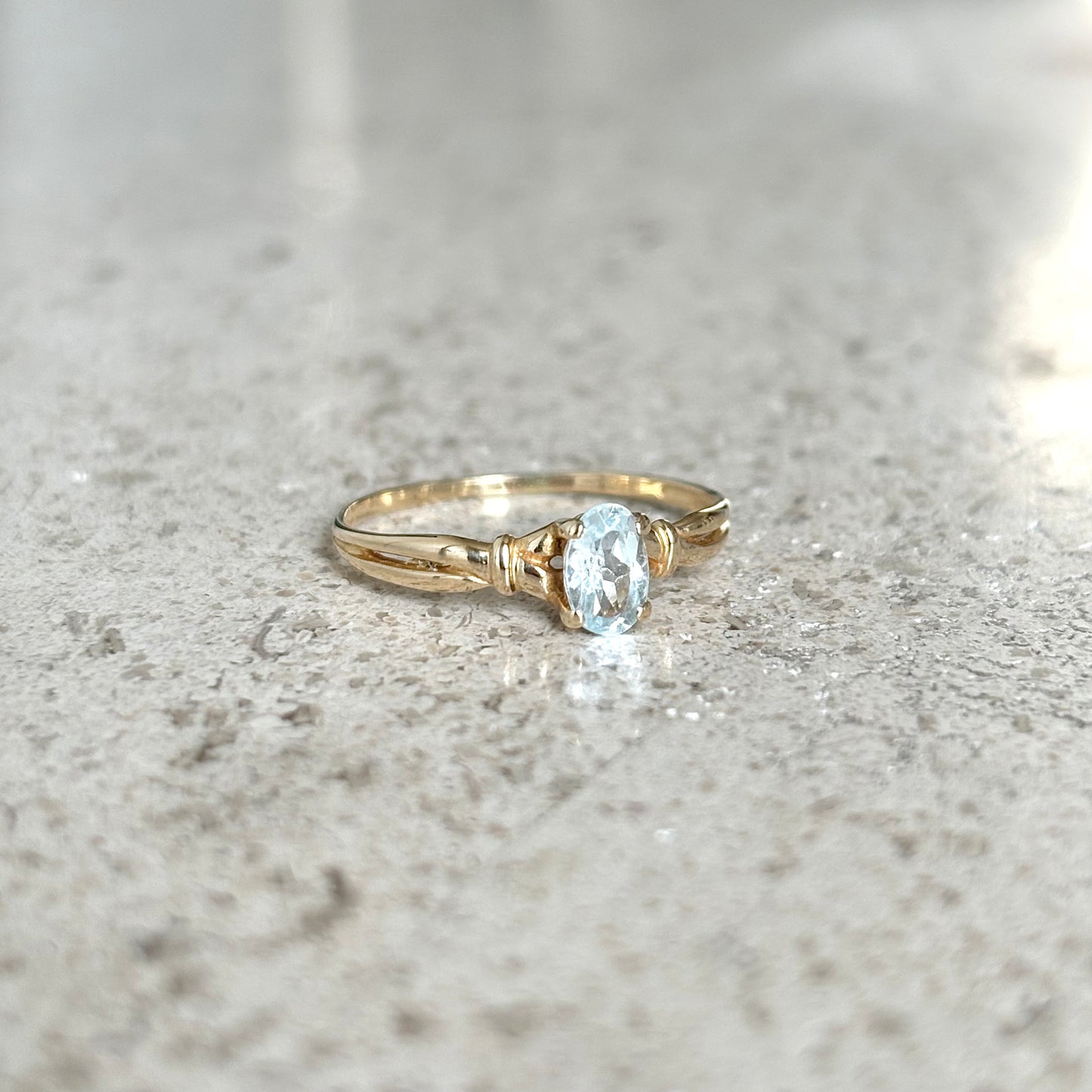 Bague Aigue-Marine - Or Jaune 750