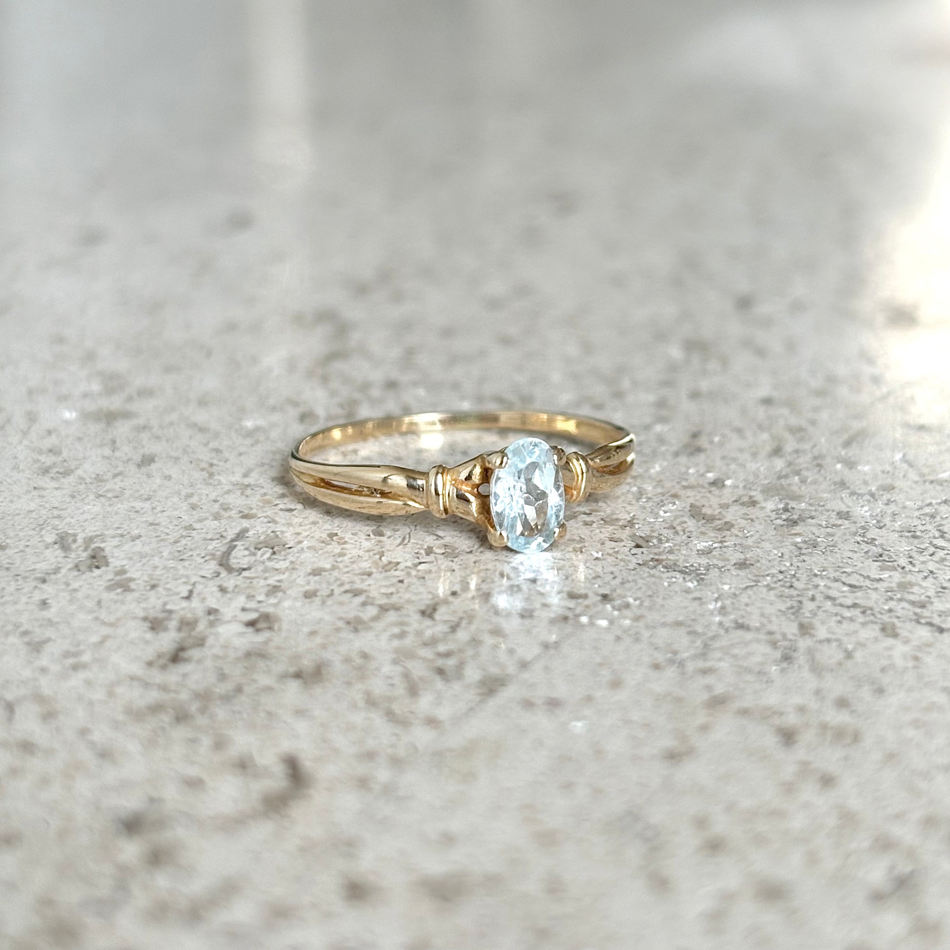 Bague Aigue-Marine - Or Jaune 750