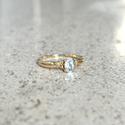 Bague Aigue-Marine - Or Jaune 750
