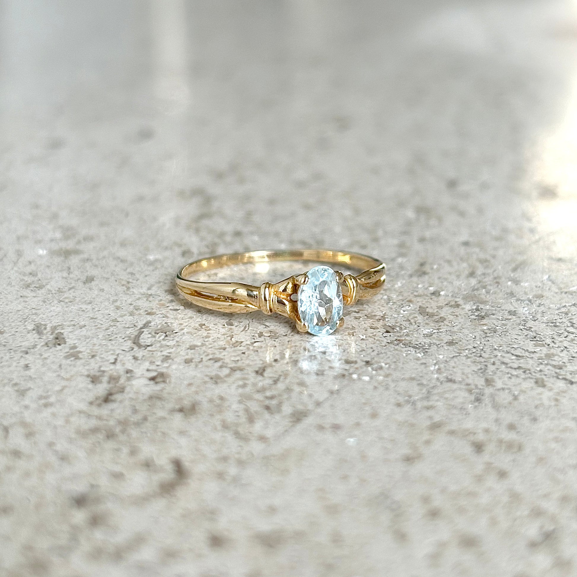 Bague Aigue-Marine - Or Jaune 750