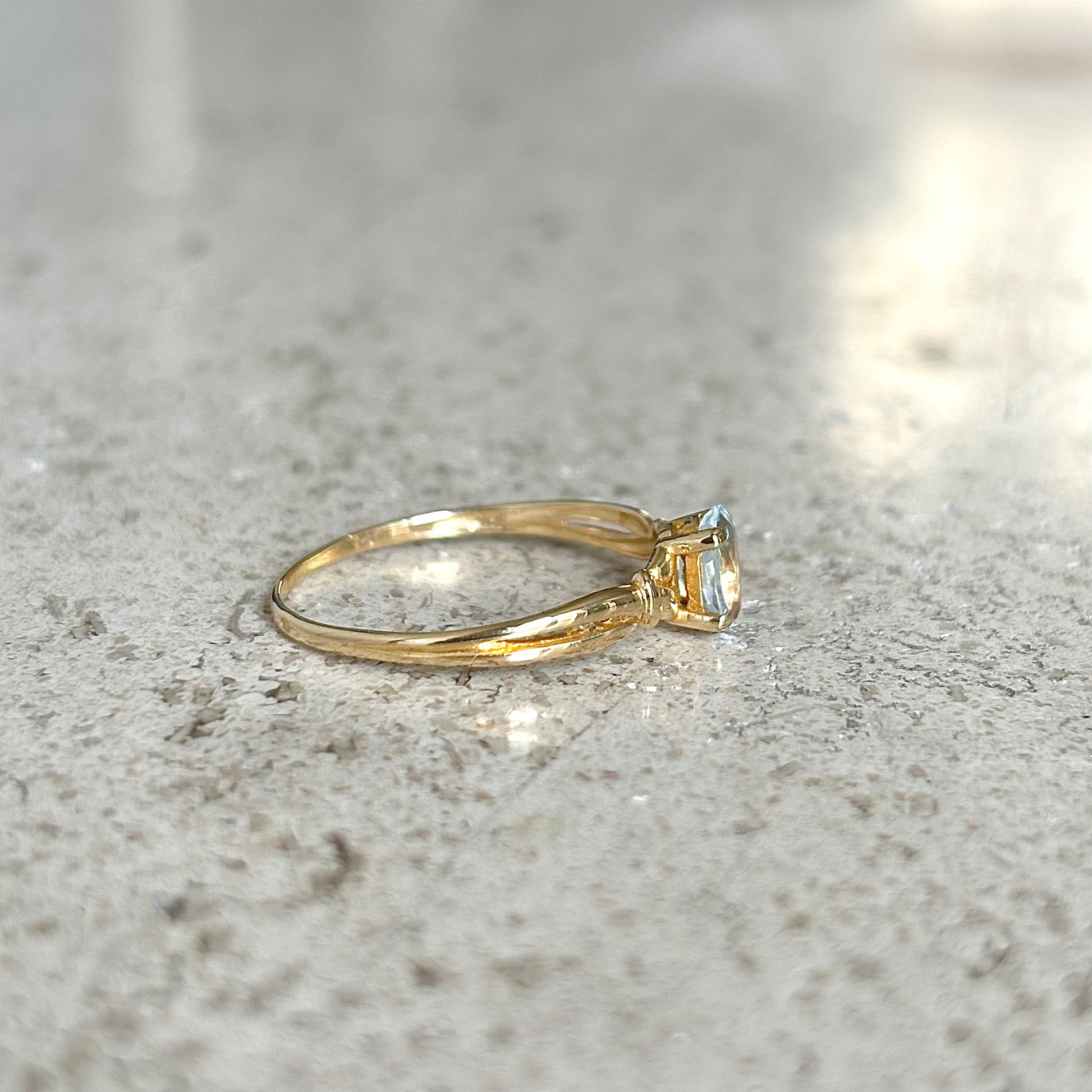 Bague Aigue-Marine - Or Jaune 750