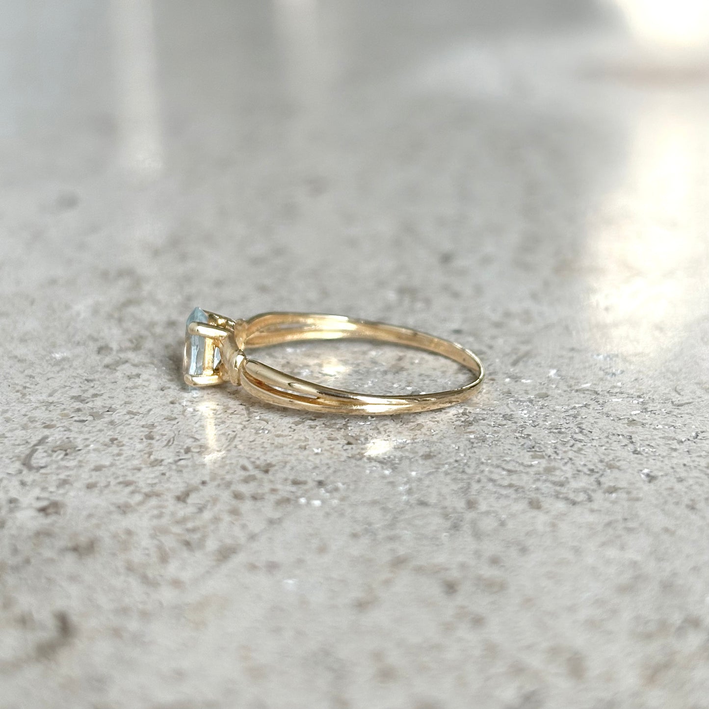 Bague Aigue-Marine - Or Jaune 750