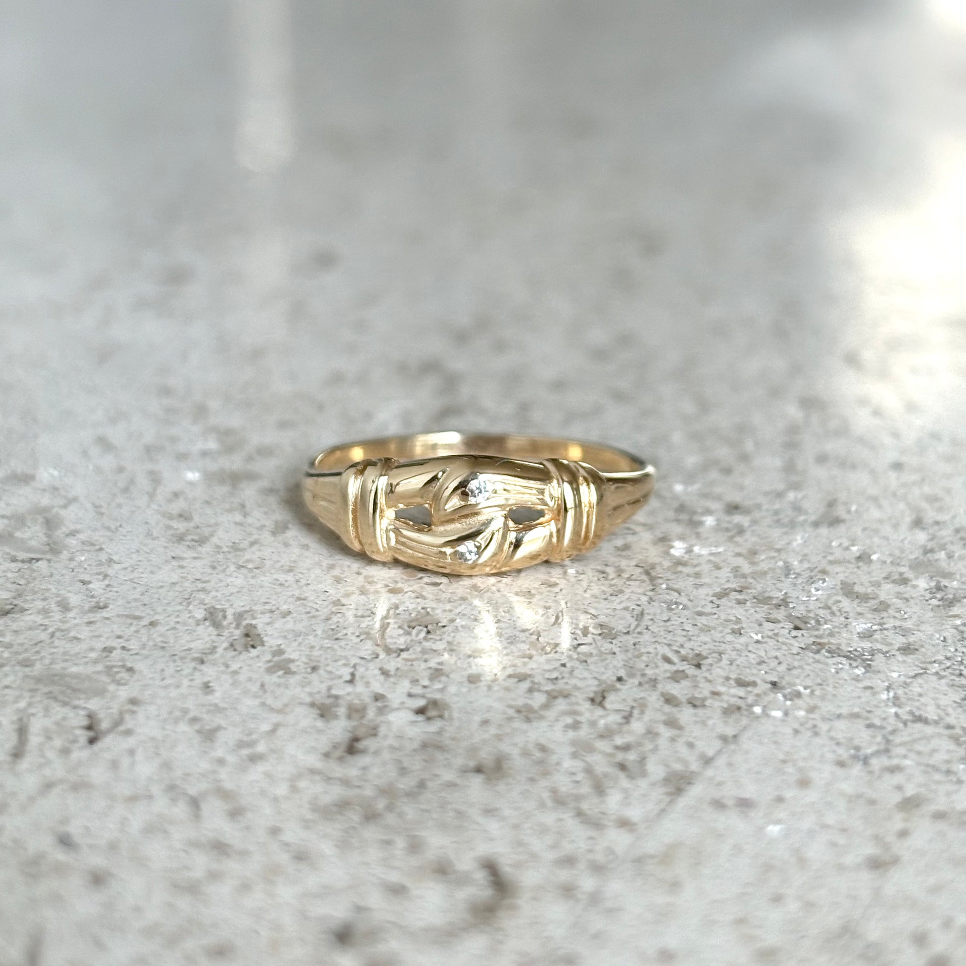 Bague Noeud - Or Jaune 750 & Diamants