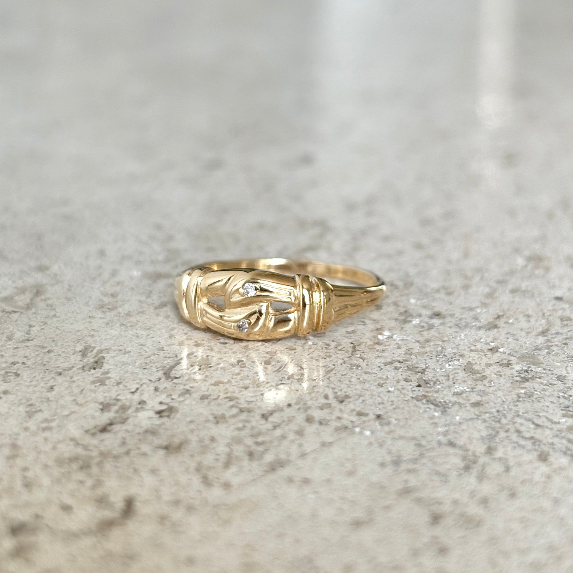 Bague Noeud - Or Jaune 750 & Diamants
