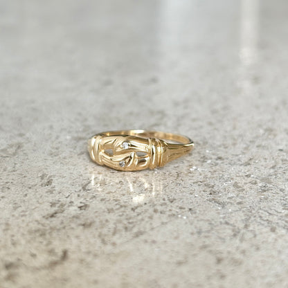 Bague Noeud - Or Jaune 750 & Diamants