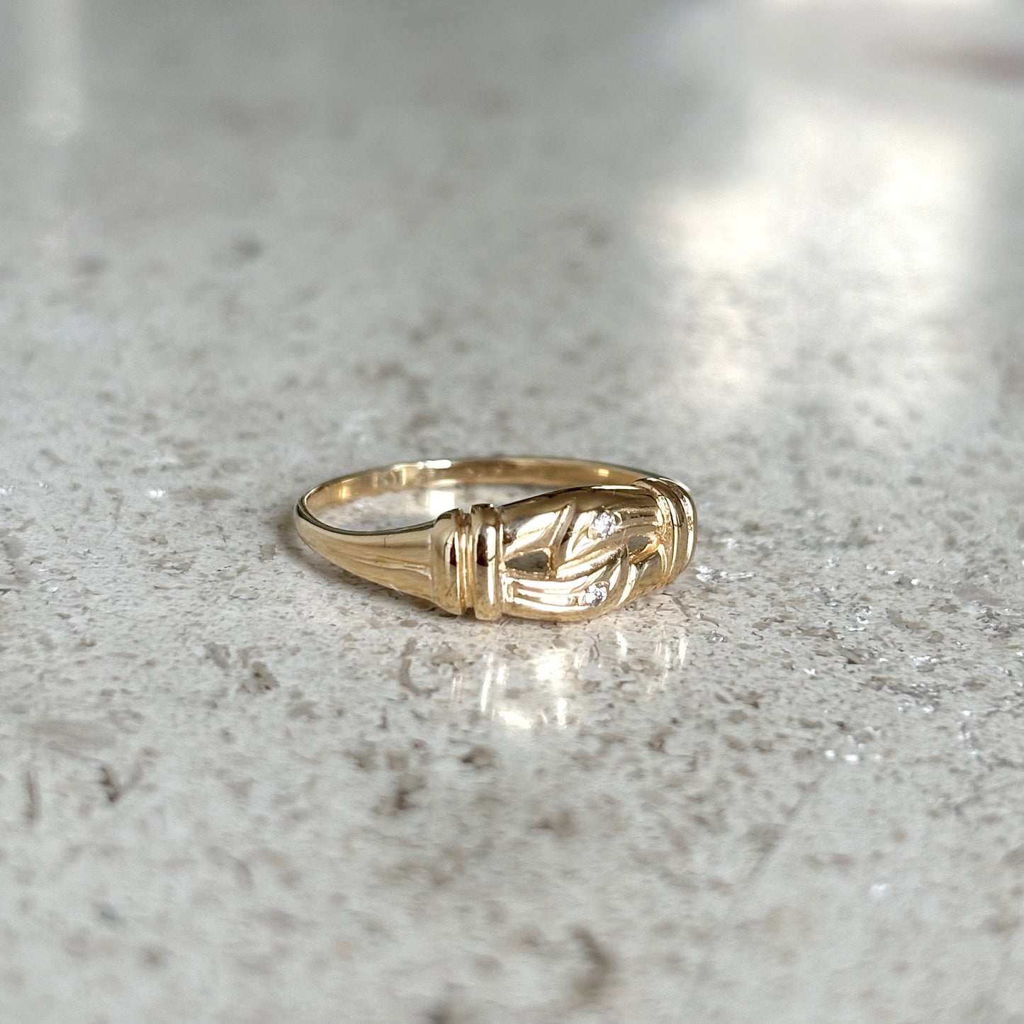 Bague Noeud - Or Jaune 750 & Diamants