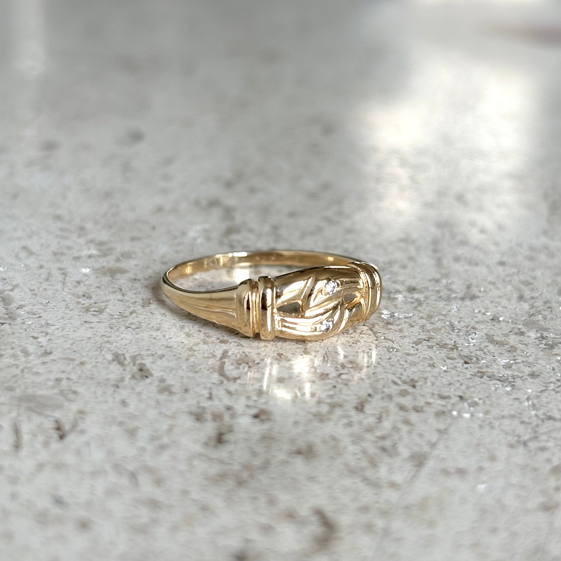 Bague Noeud - Or Jaune 750 & Diamants