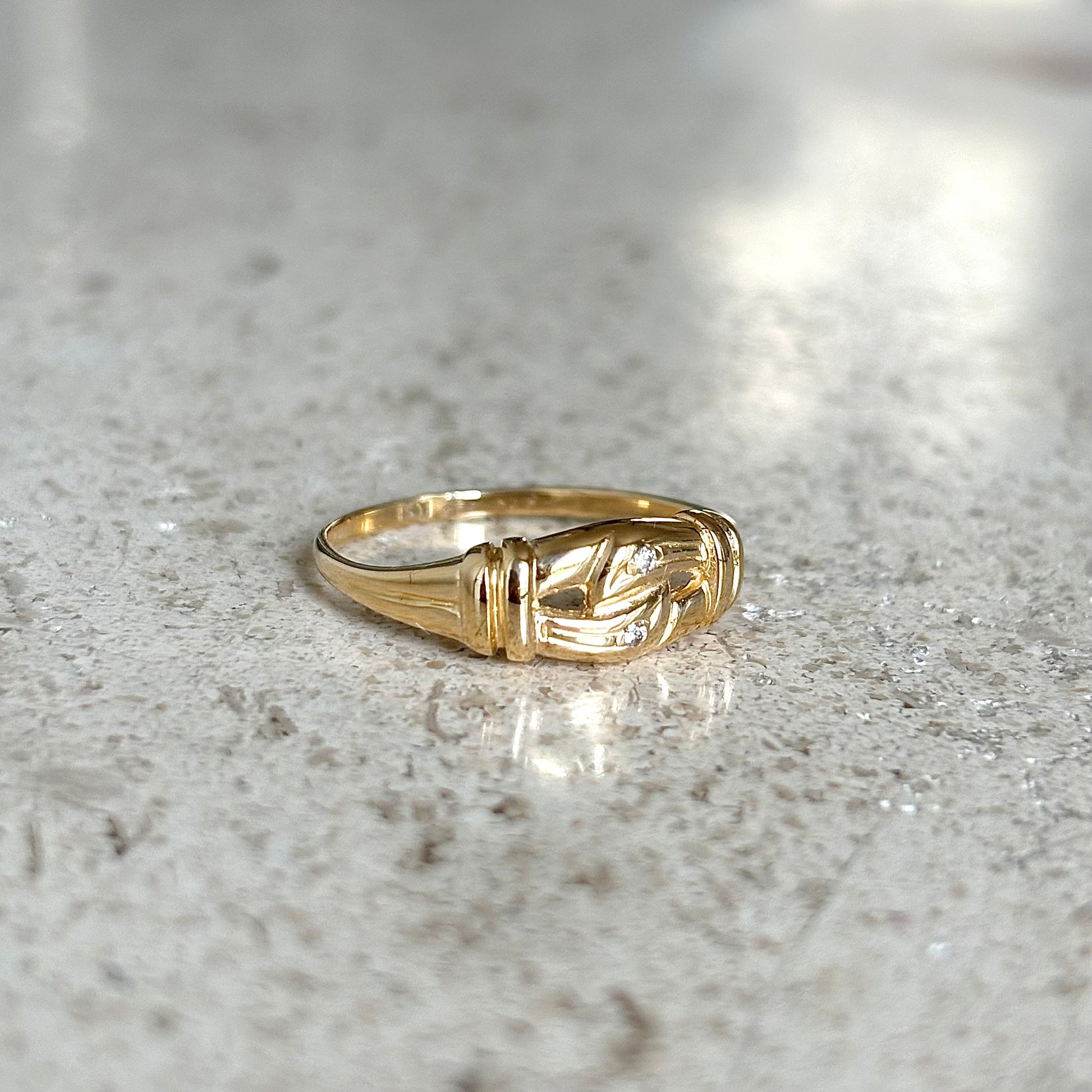 Bague Noeud - Or Jaune 750 & Diamants