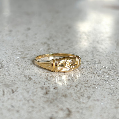 Bague Noeud - Or Jaune 750 & Diamants