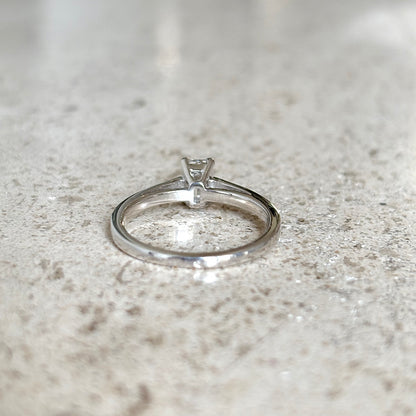 Bague Solitaire - Or Blanc 750 & Diamants