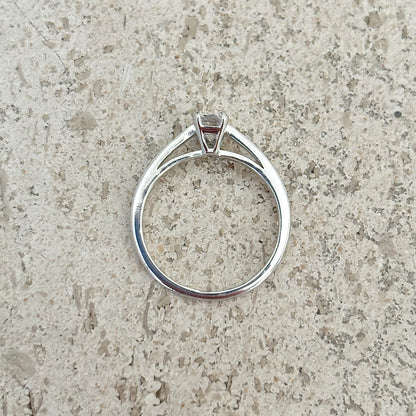 Bague Solitaire - Or Blanc 750 & Diamants
