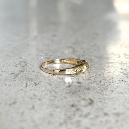 Bague Jonc - Or Jaune 750 & Diamants
