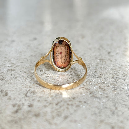 Bague Vintage Limoges - Or Jaune 750 & Émail
