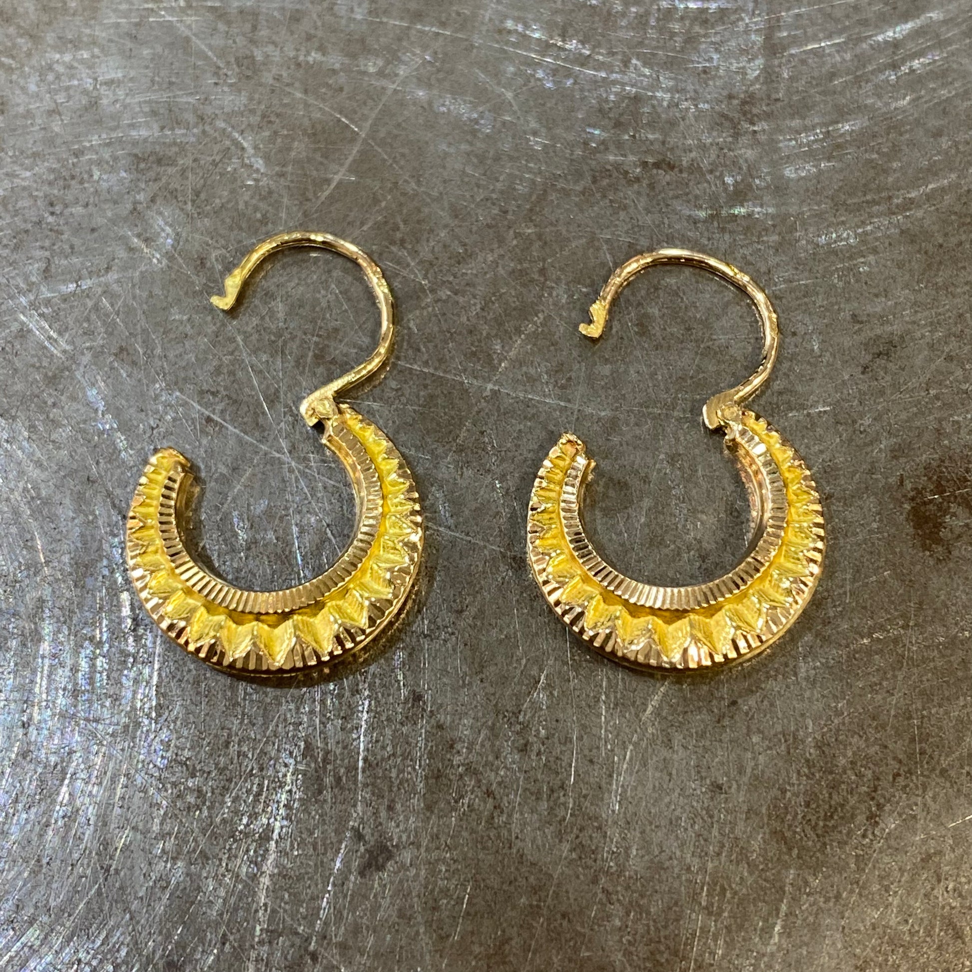 Boucles D'oreilles Créoles - Or Jaune 750 Occasion