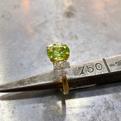 Fremont • Bague Nausicaä Or Jaune 750/1000 Péridot & Diamants