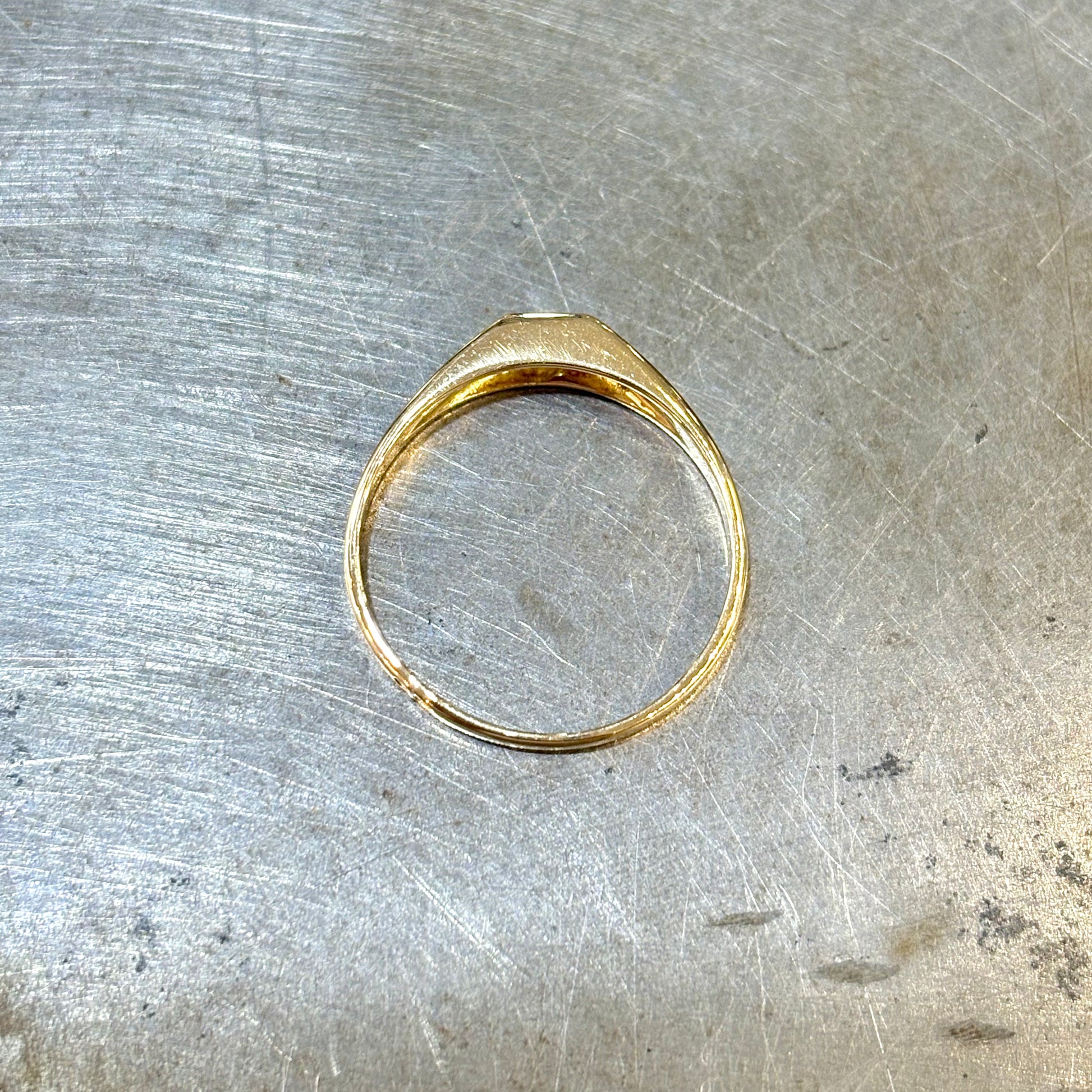 Bague Chevalière - Or Jaune 750 & Diamant