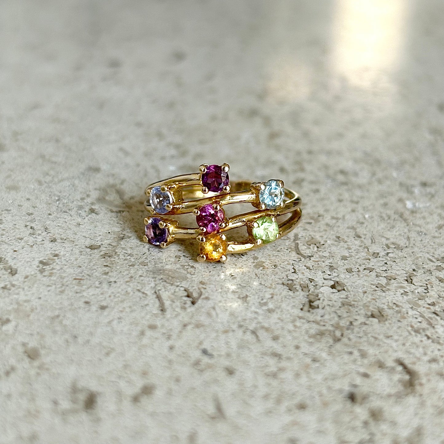 Bague Multicolore - Or Jaune 750