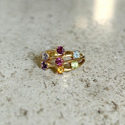 Bague Multicolore - Or Jaune 750