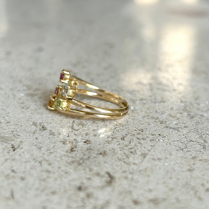 Bague Multicolore - Or Jaune 750