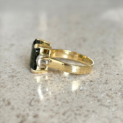 Bague Cocktail - Or Jaune 750 Péridot & Diamants