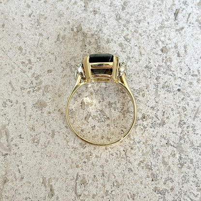 Bague Cocktail - Or Jaune 750 Péridot & Diamants