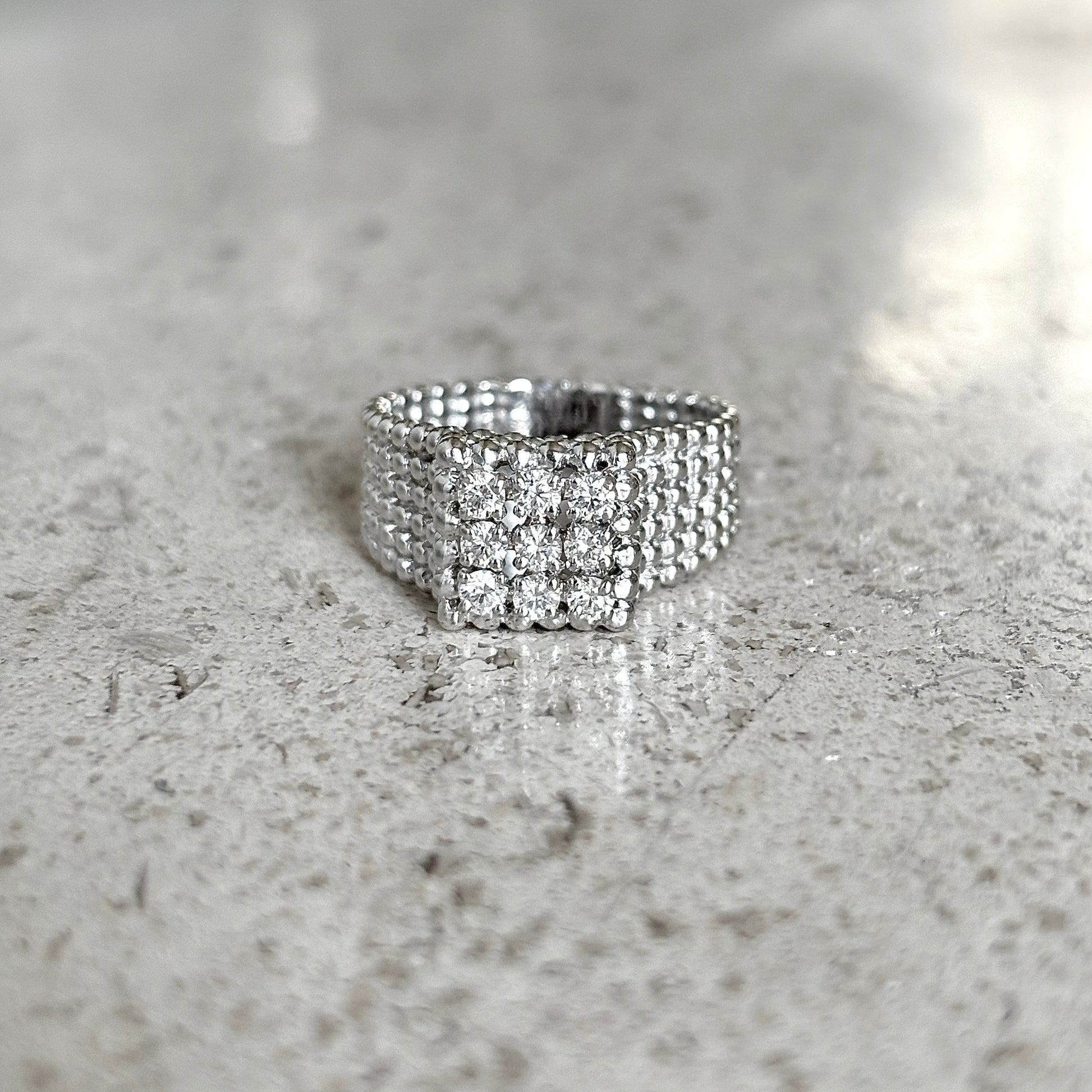 Bague Pavée - Or Blanc 750 & Diamants