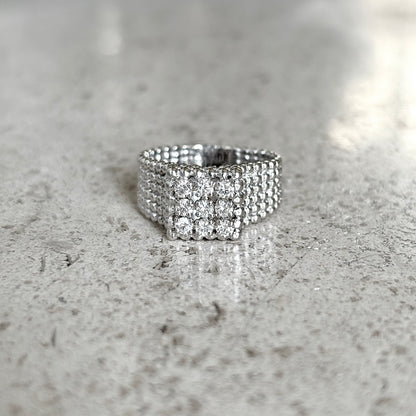 Bague Pavée - Or Blanc 750 & Diamants