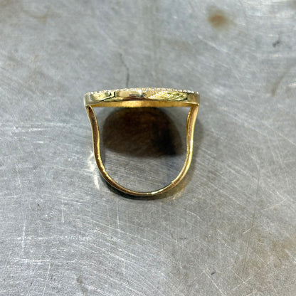 Bague Pièce - Or Jaune 750 & Pièce Or 10 Francs Marianne Coq
