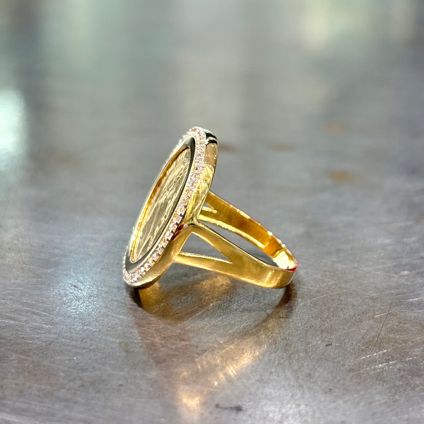 Bague Pièce - Or Jaune 750 & Pièce Or 10 Francs Napoléon