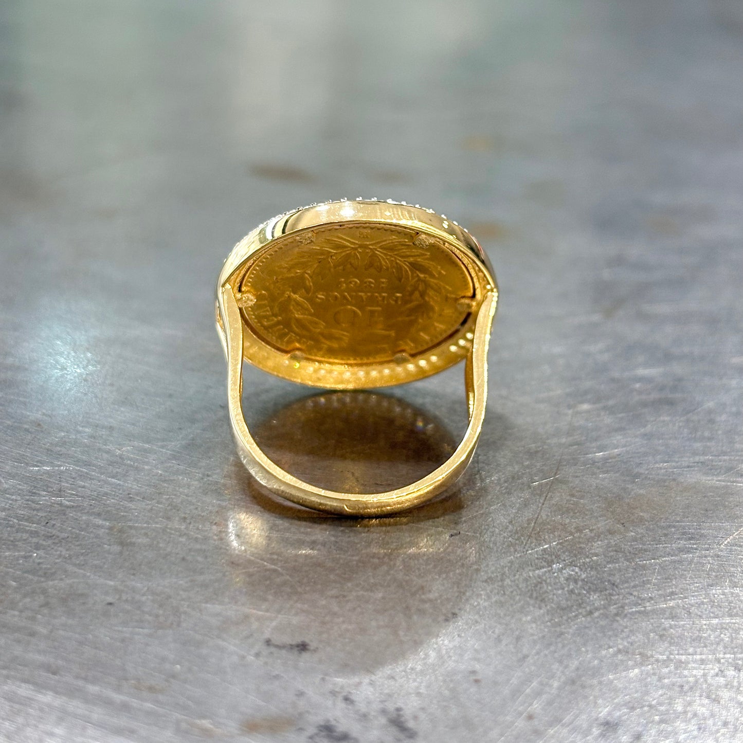 Bague Pièce - Or Jaune 750 & Pièce Or 10 Francs Napoléon