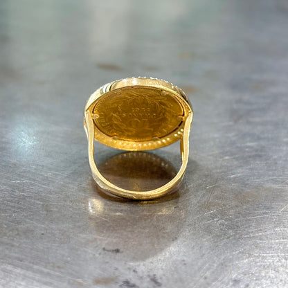 Bague Pièce - Or Jaune 750 & Pièce Or 10 Francs Napoléon