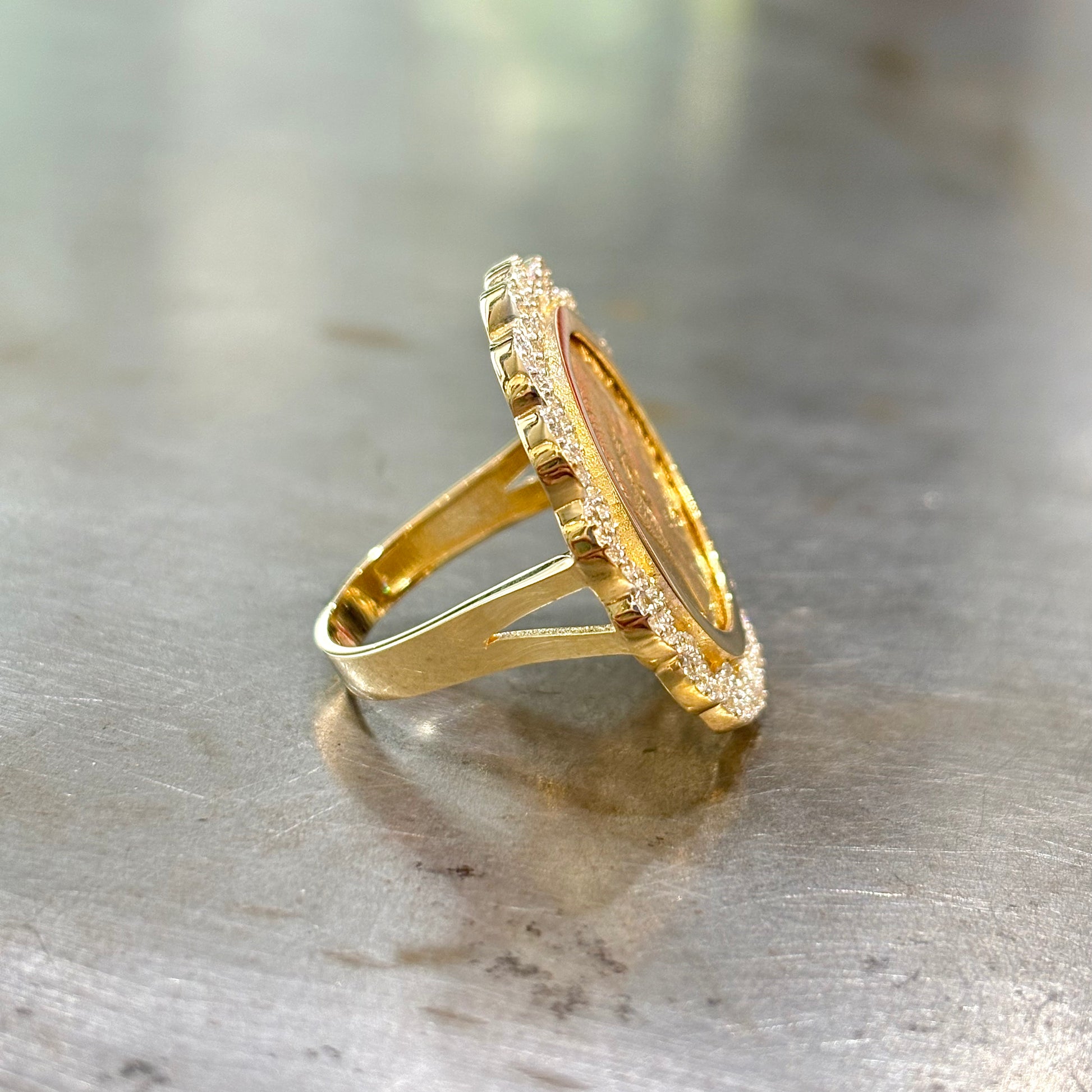 Bague Pièce - Or Jaune 750 & Pièce Or 20 Francs Napoléon