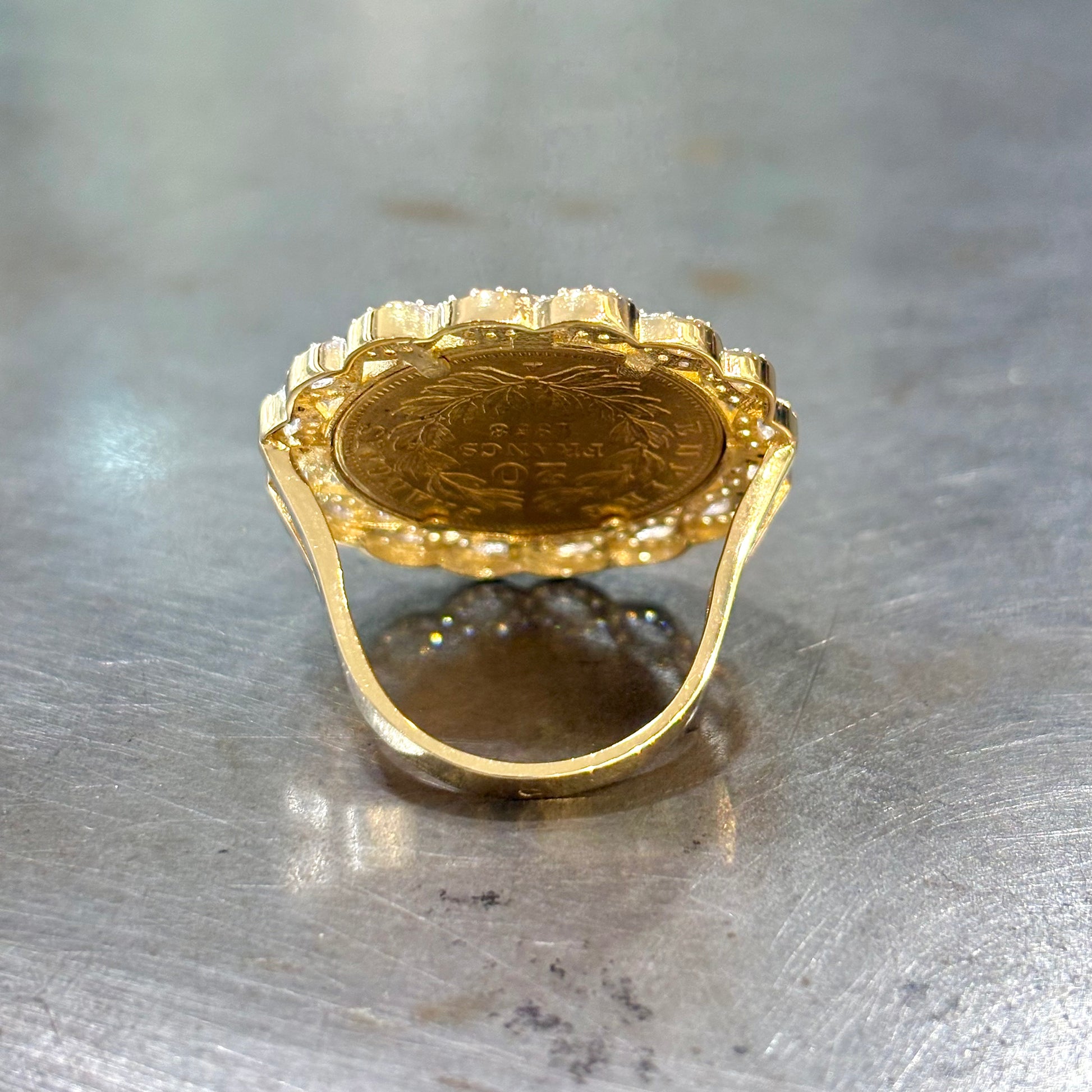 Bague Pièce - Or Jaune 750 & Pièce Or 20 Francs Napoléon