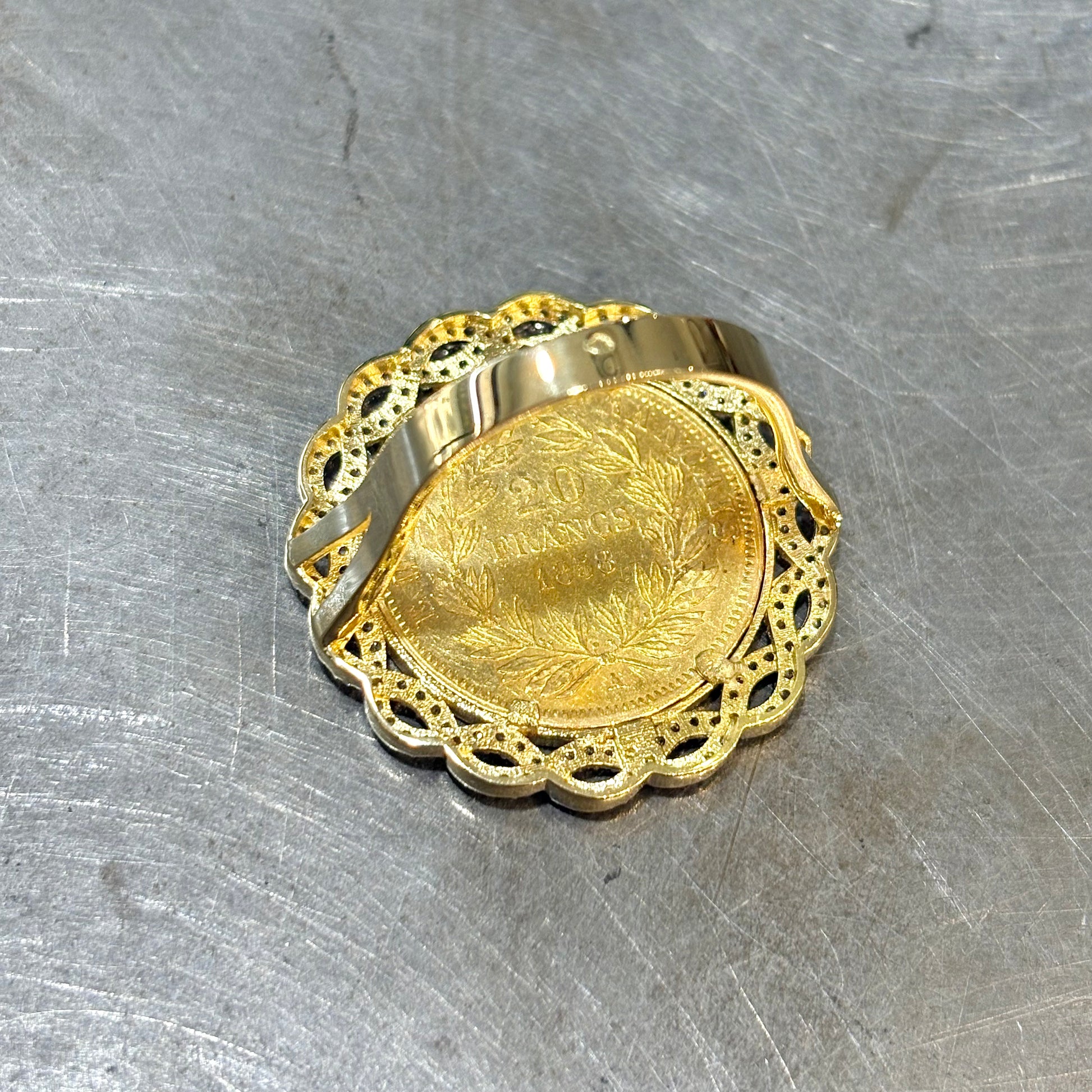 Bague Pièce - Or Jaune 750 & Pièce Or 20 Francs Napoléon