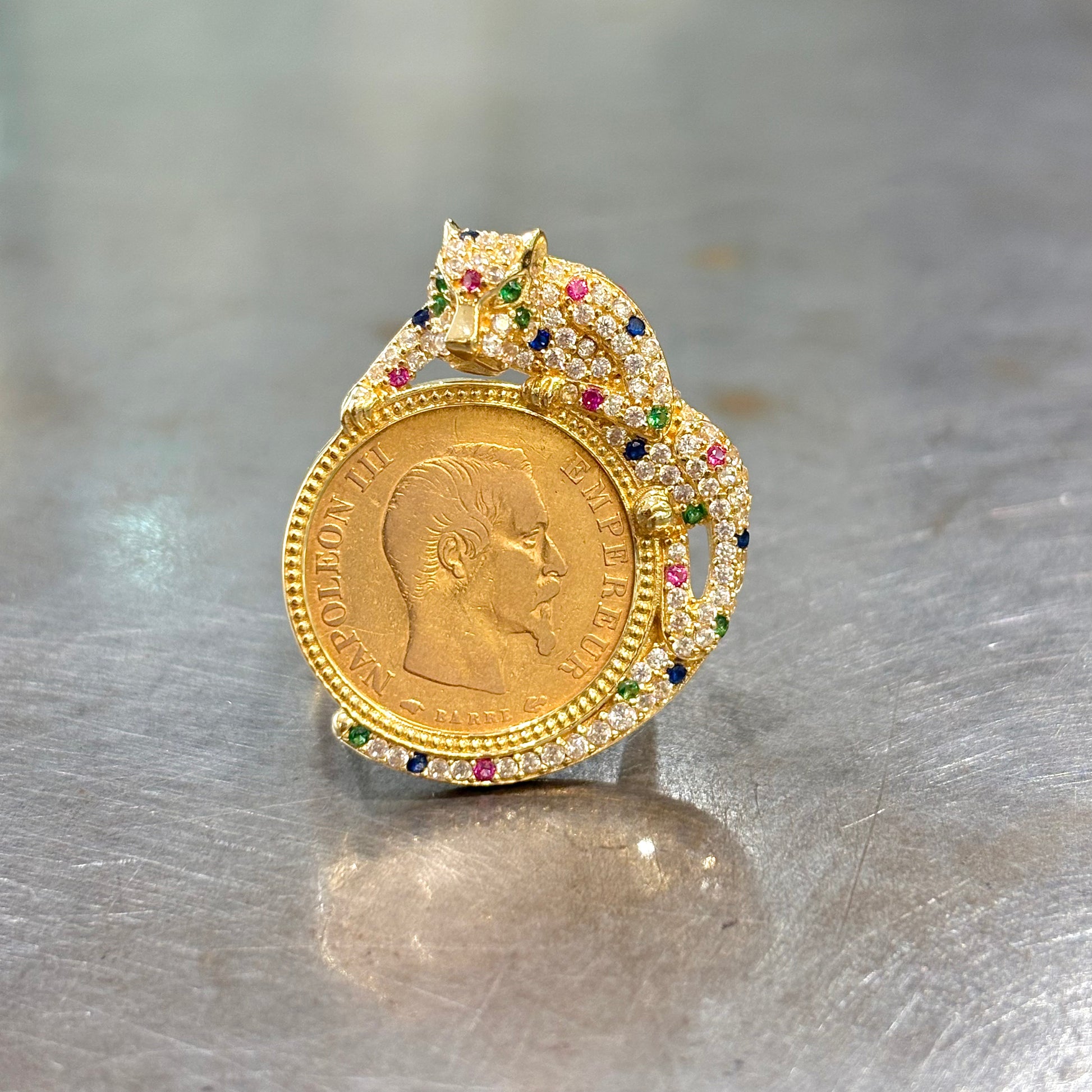 Bague Pièce - Or Jaune 750 & Pièce Or 10 Francs Napoléon