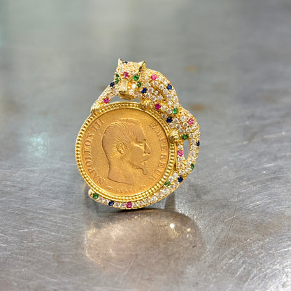 Bague Pièce - Or Jaune 750 & Pièce Or 10 Francs Napoléon