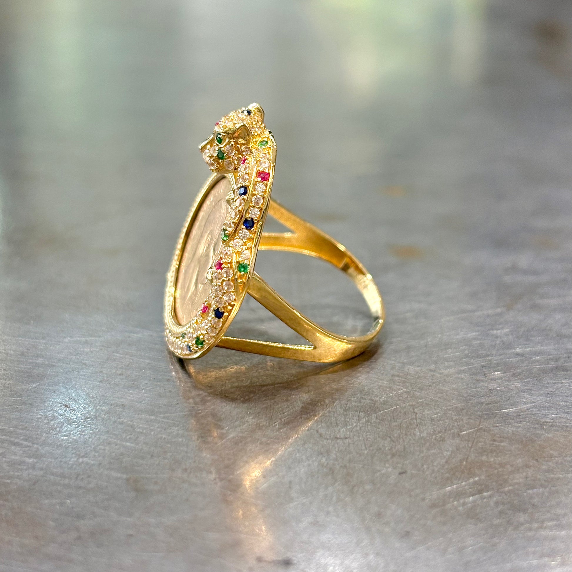 Bague Pièce - Or Jaune 750 & Pièce Or 10 Francs Napoléon