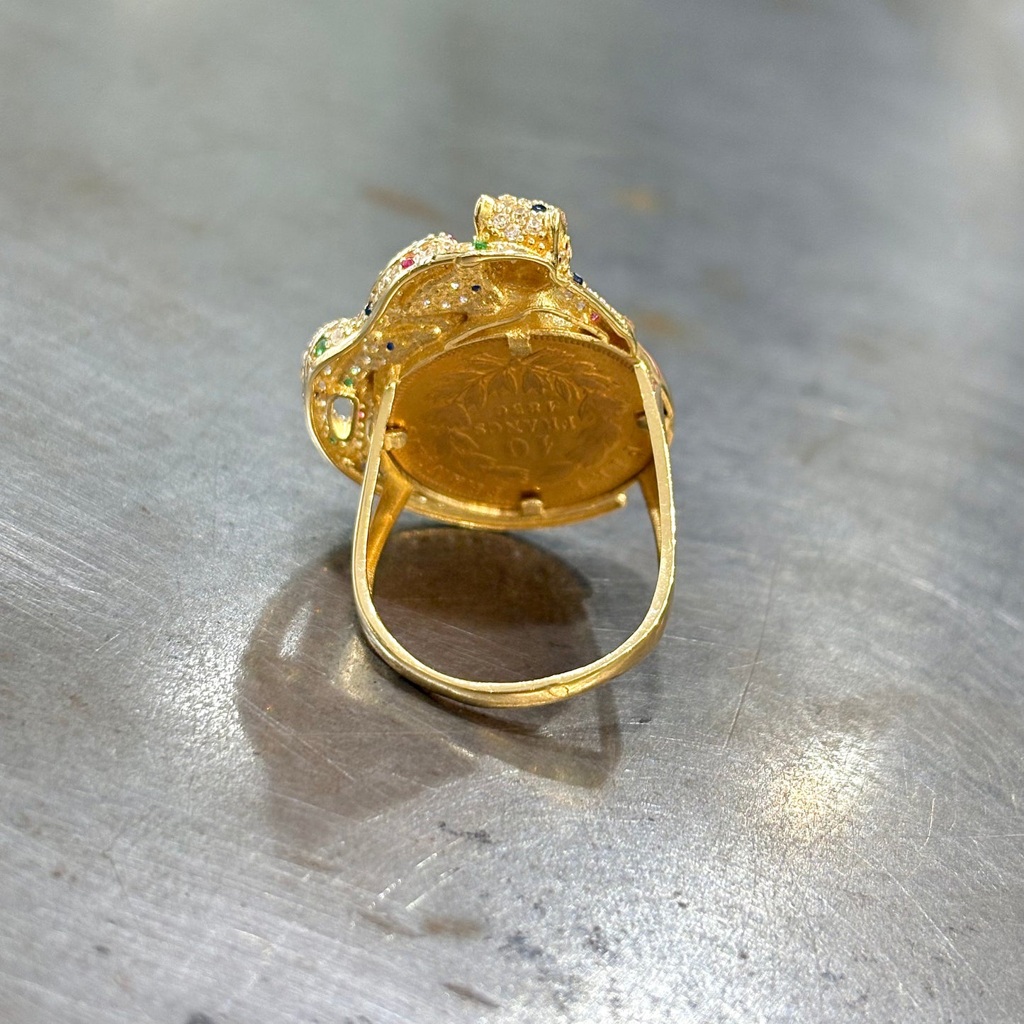Bague Pièce - Or Jaune 750 & Pièce Or 10 Francs Napoléon