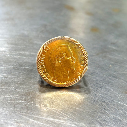 Bague Pièce - Or Jaune 750 & Pièce 10 Francs Napoléon