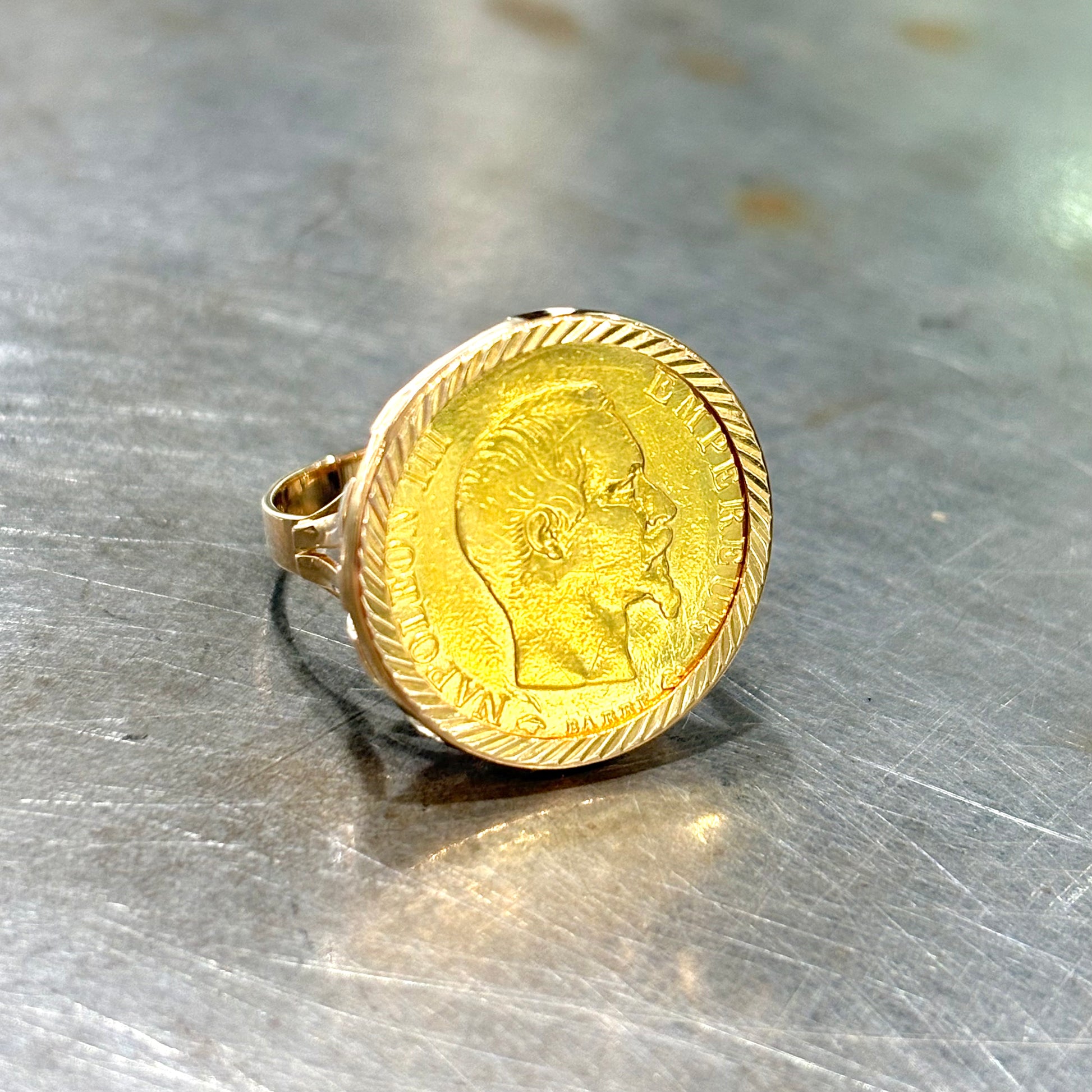 Bague Pièce - Or Jaune 750 & Pièce 10 Francs Napoléon