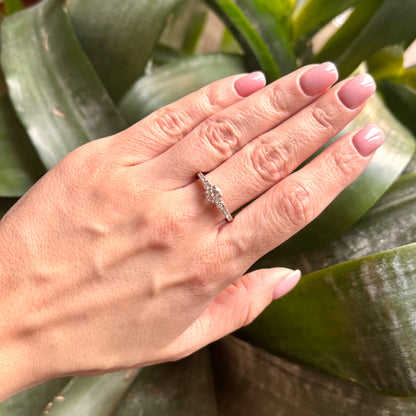 Bague Solitaire - Or Blanc 750 & Diamants