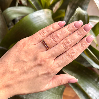 Bague Alliance - Or Jaune 750 Rubis & Diamants